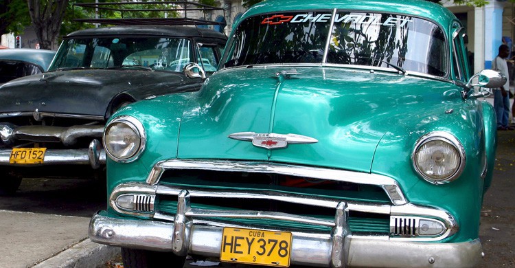 Uno de los coches antiguos característicos de La Habana