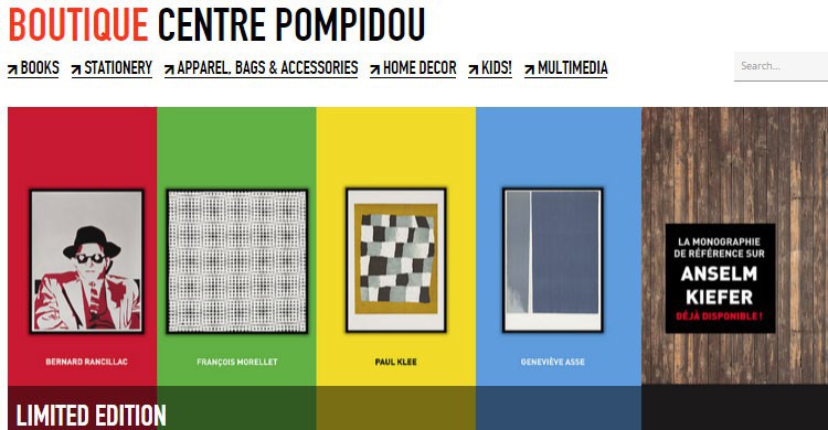 Boutique online del Centro Pompidou (boutique.centrepompidou.fr)