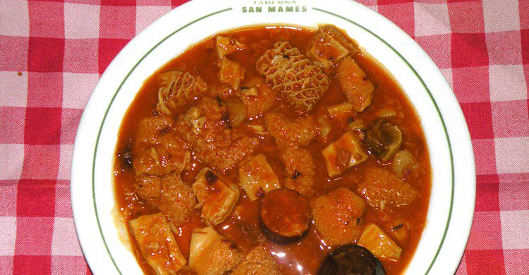 Callos a la madrileña (Taberna San Mamés Madrid, Facebook)