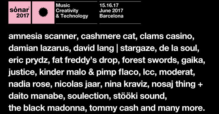 Lineup confirmado (Sónar Festival, Facebook)