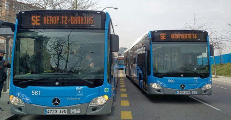 Líneas de autobús de sustitución (Twitter @EMTmadrid).