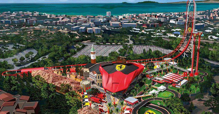 Vista general de Ferrari Land Tarragona (PortAventura, Facebook)