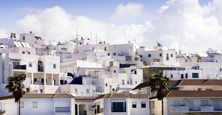 Las típicas casas blancas de Conil de la Frontera, Cádiz