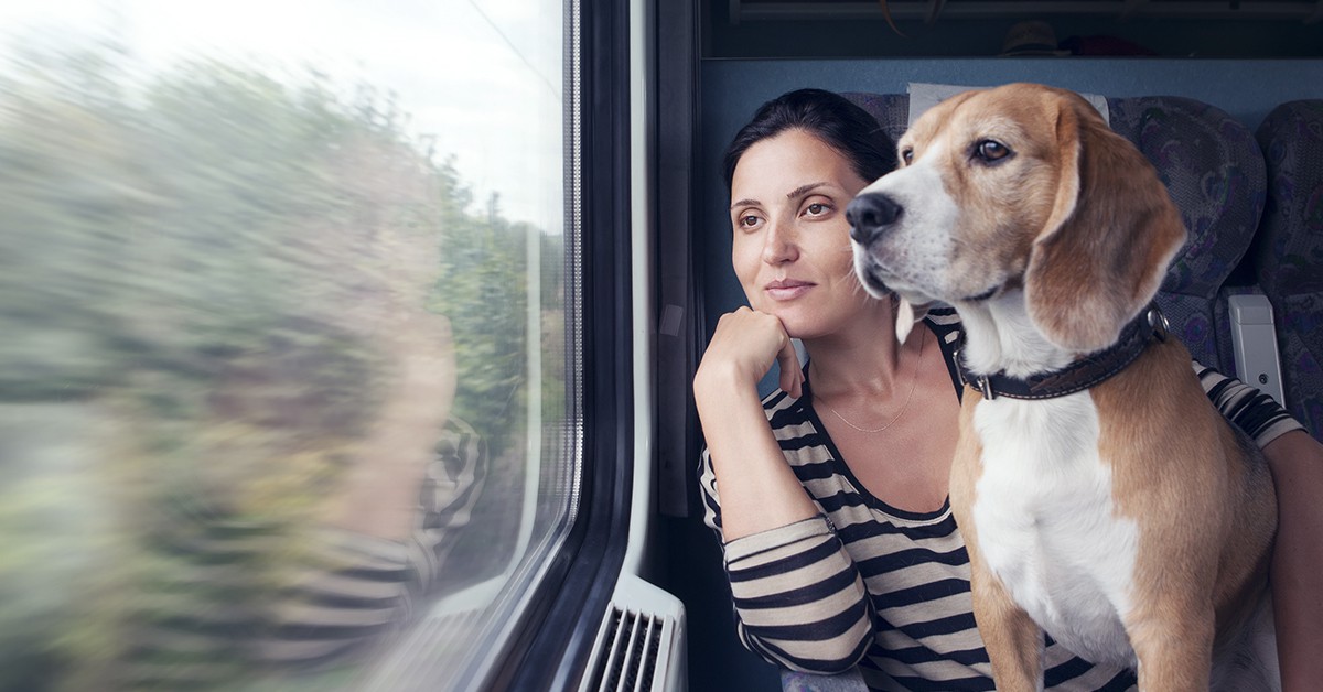 Mujer con perro mirando por la ventana (iStock)