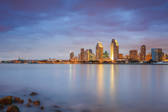 San Diego at night