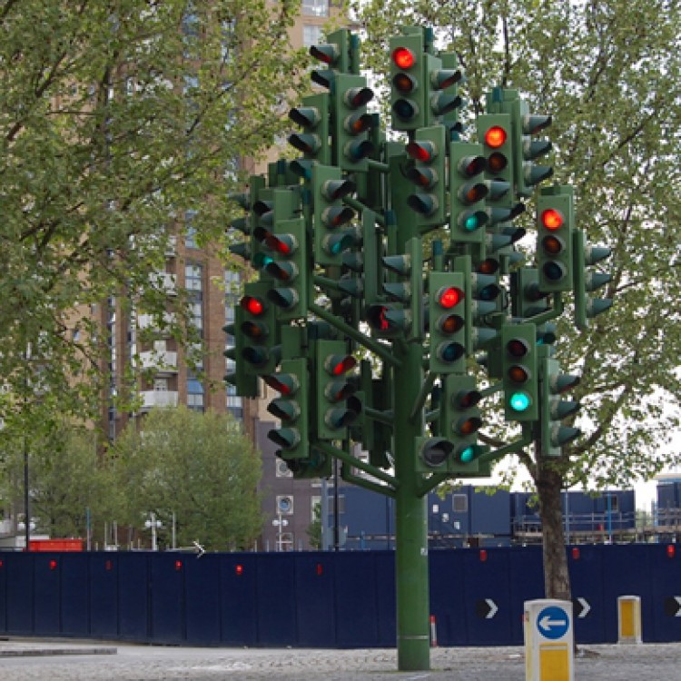Traffic Light Tree, en Londres. Magnus D (Flickr).