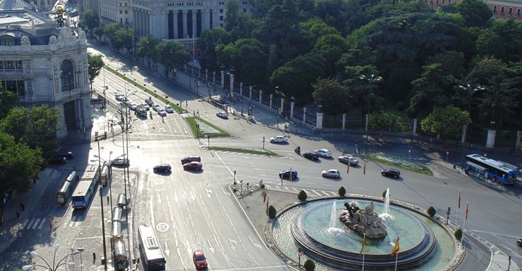 Cibeles y el Banco de España, en la esquina superior izquierda. M.Peinado (Flickr).