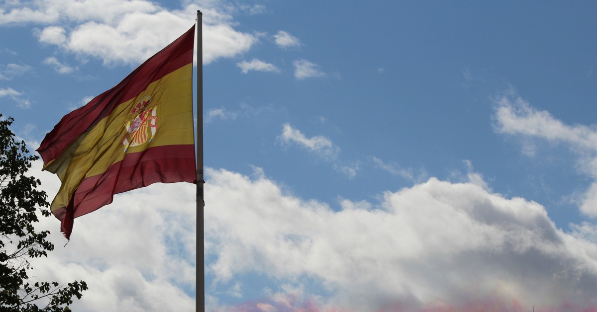 Bandera de España en Madrid (iStock)