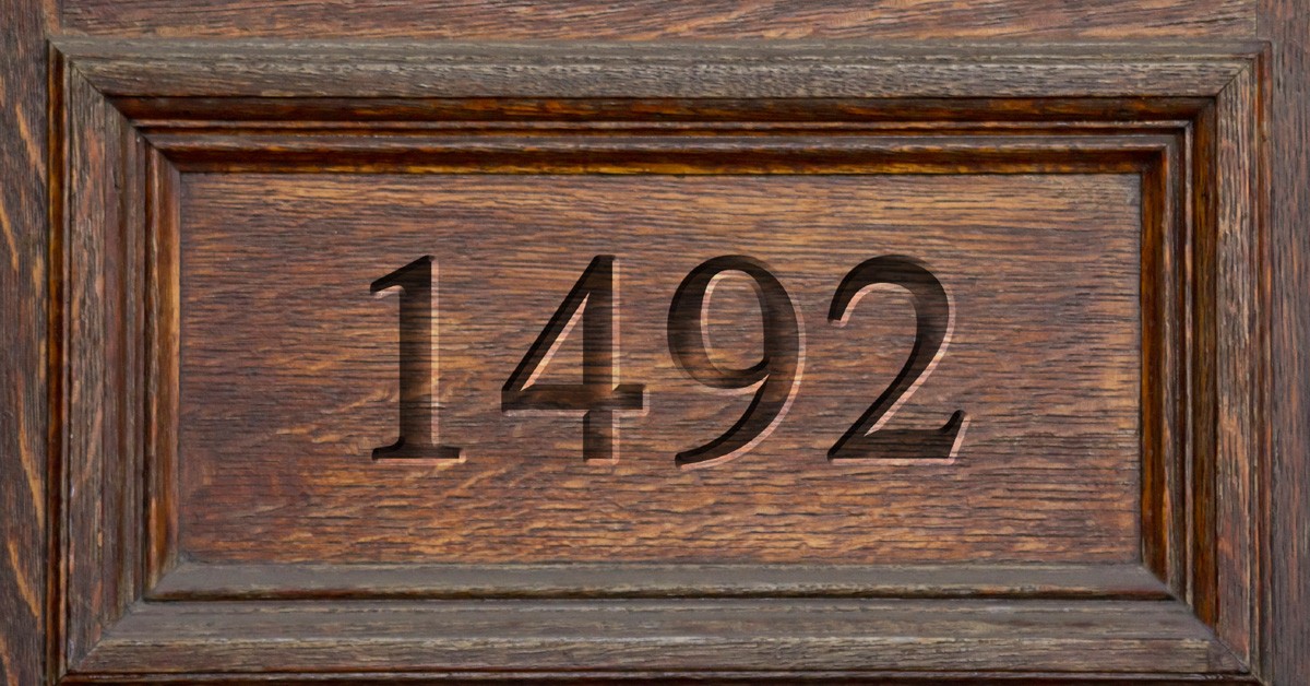 Cartel conmemorativo del año 1492 (iStock)