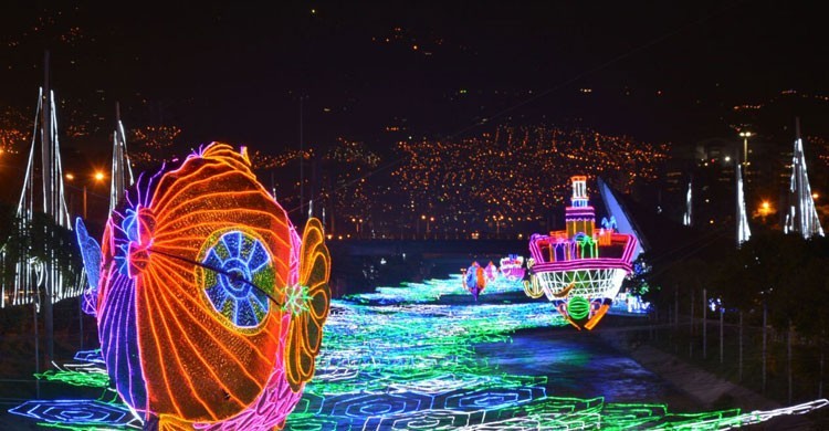 La impresionante decoración navideña de Medellín (Fuente: medellin.gov.co)
