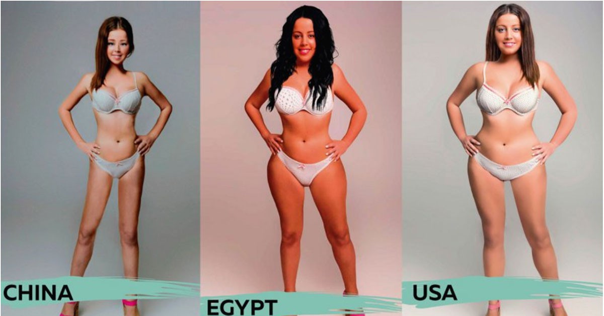 Cómo es el cuerpo perfecto para los diferentes países