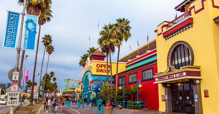Parque Boardwalk Beach en Santa Cruz (iStock)