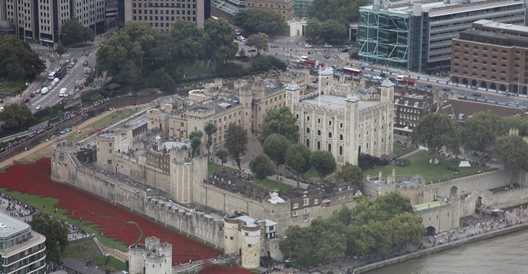 Vista aérea de la Torre de Londres. Rick Ligthelm (Flickr)