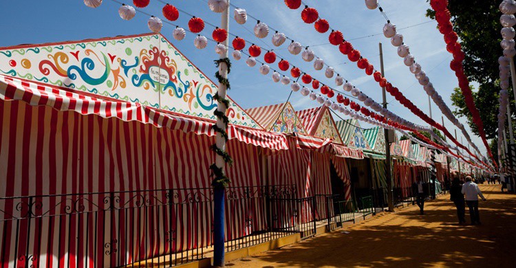 Casetas en la Feria de Abril. G V (Flickr)