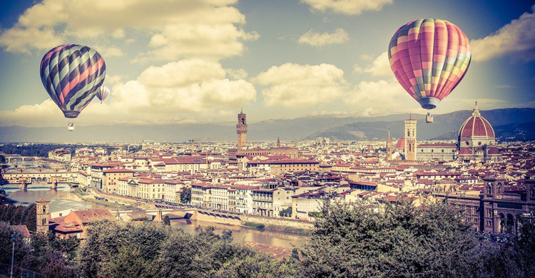 Vista de Florencia desde un globo aerostático. Andrés Nieto Porras (Flickr)
