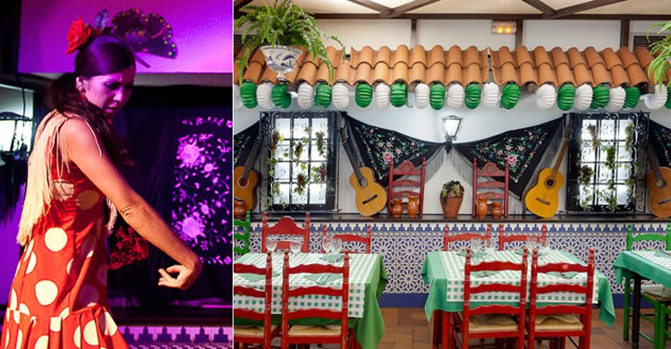 El tablao y el show. El Patio Andaluz