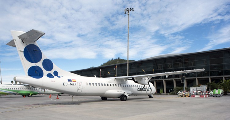 Avión en campo de vuelo (Web de Aena)