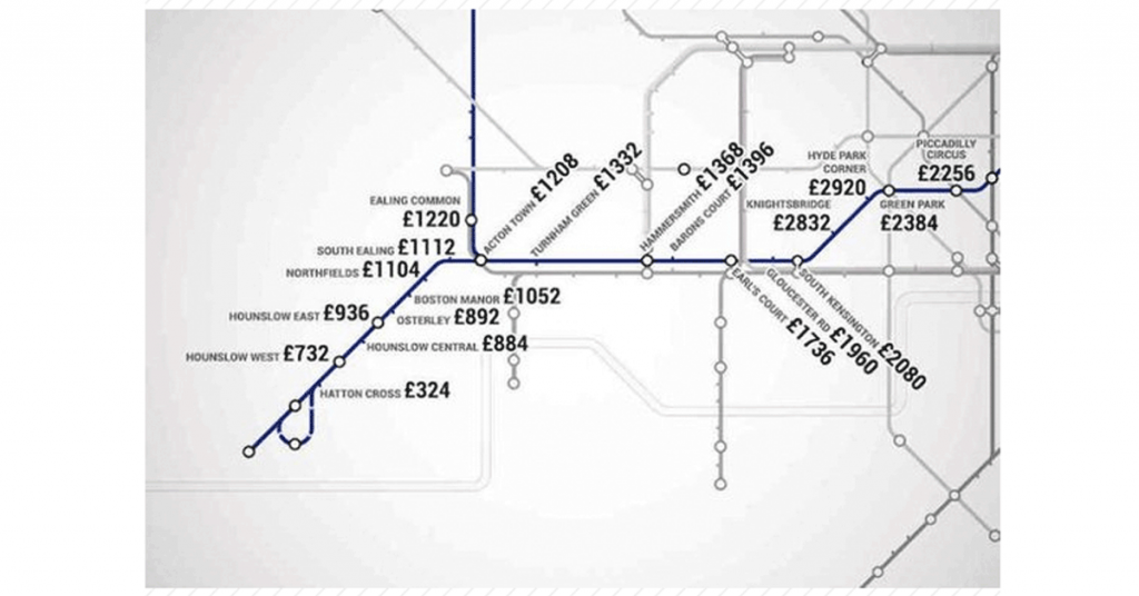 Sigue leyendo Un mapa de precios para alquilar una habitación en Londres