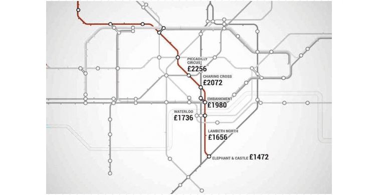 metro Londres / línea Bakerlo (www.shortlist.com)
