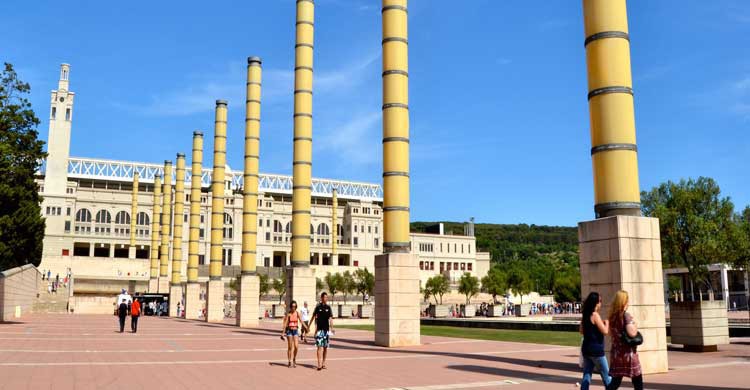 Alrededores del Palau Sant Jordi en Montjuic (Barcelona)