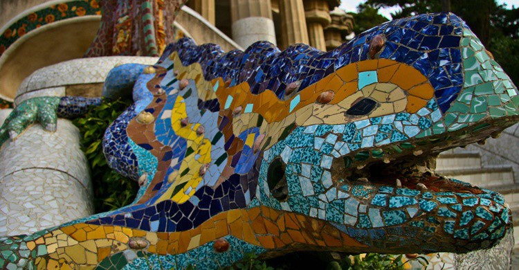 Dragón del Parque Güell. Ian Gampon (Flickr)