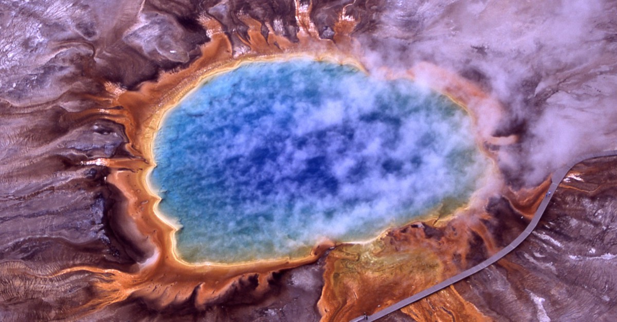 Grand Prismatic Spring. Trodel, Foter