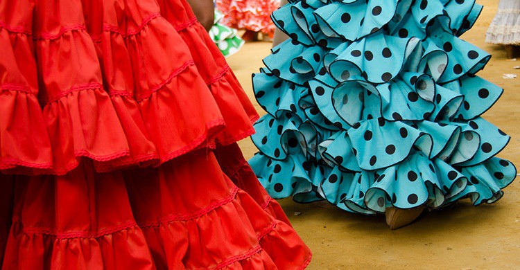Volantes de unos trajes de sevillanas. Sandra Vallaure (Flickr)