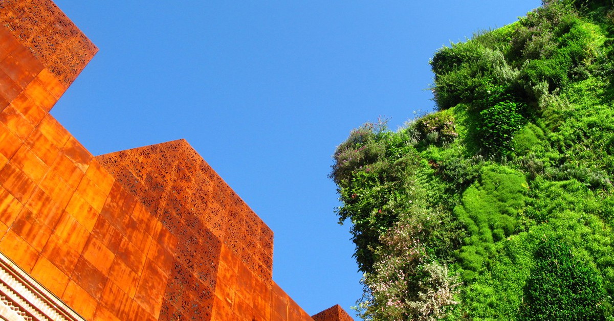 Jardín frente al museo. Patrick Blanc