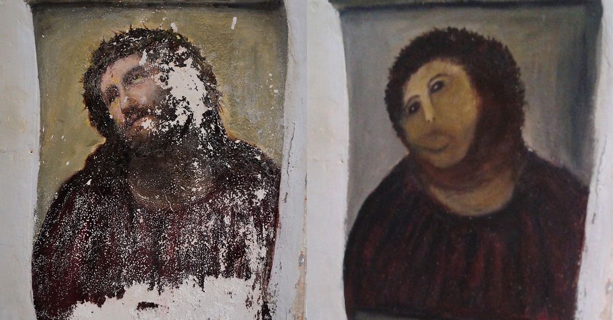 Ecce Homo, antes y después. Centro de Estudios Borjanos