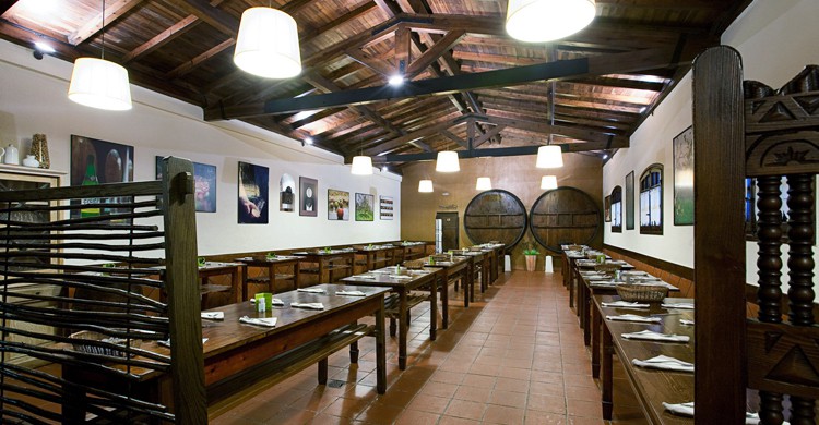 Interior de la sidrería. Zelaia