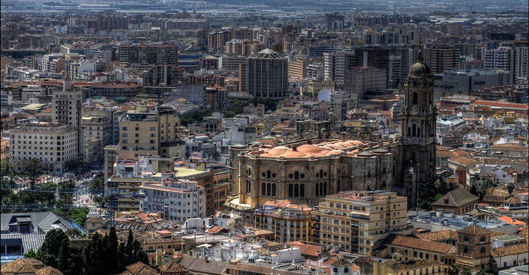 Vista parcial de Málaga, con su catedral en primer término. Thomas Münter (Flickr)