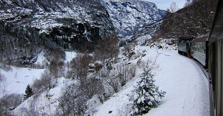 6. Tren Flåmsbana.