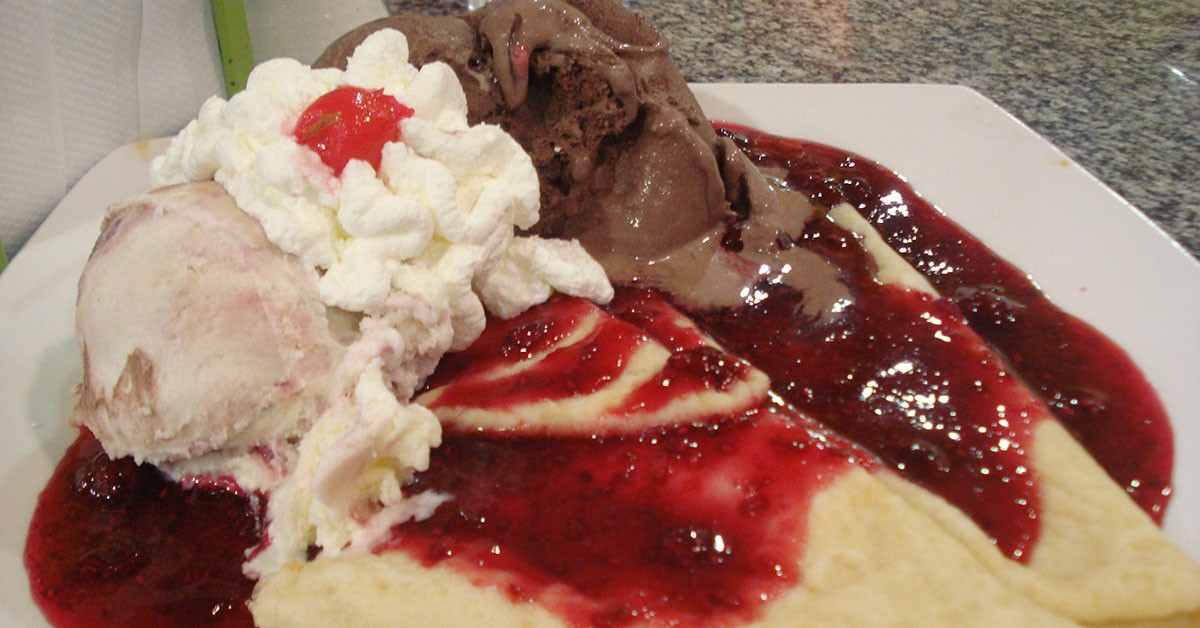 Panqueques con helado (Sandra Donoso, Flickr)