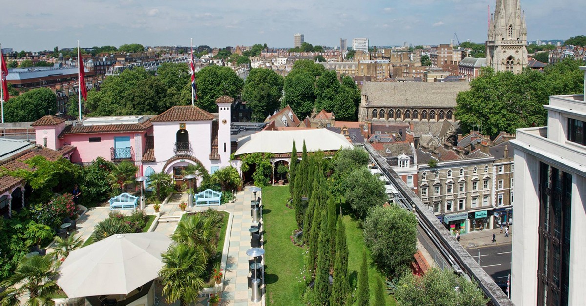 Vista aérea. The Roof Gardens (Facebook)