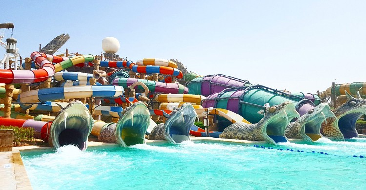 Salida de toboganes. Yas Waterworld (Facebook)