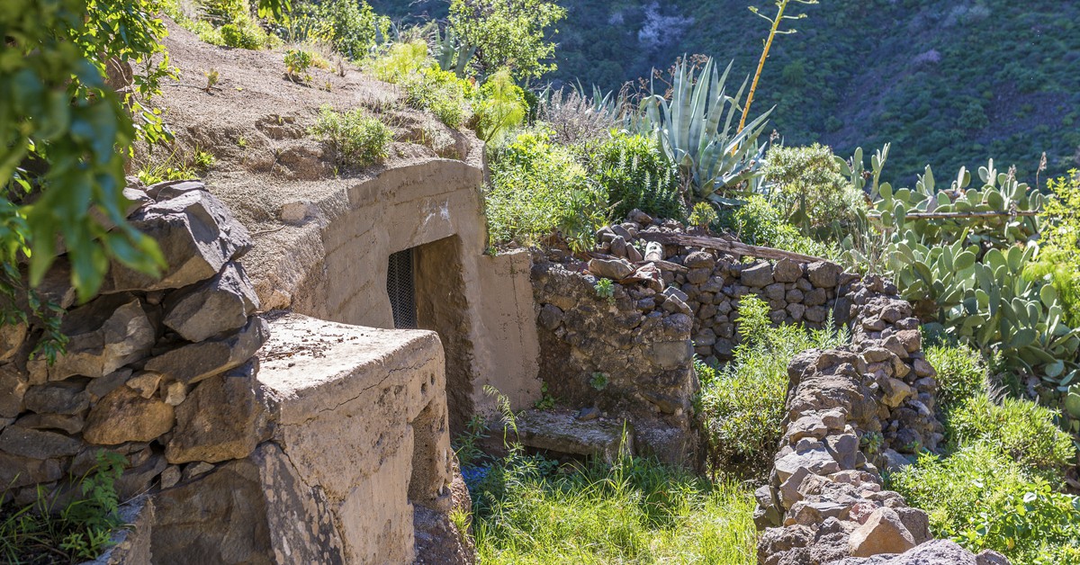 Casas en la roca en Guayadeque (Bengt Nyman-Flickr)