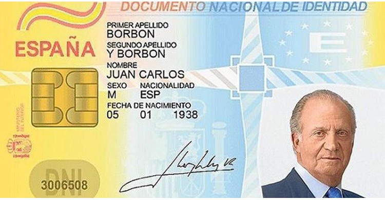 El DNI de Rey Juan Carlos (Youtube)