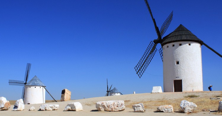 Molinos de viento en Ciudad Real (Flickr)