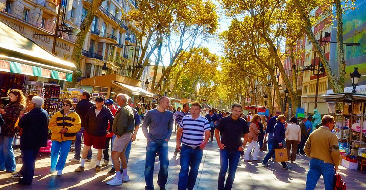 Las Ramblas de Barcelona (Flickr)
