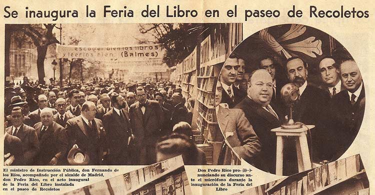 La primera Feria del Libro de Madrid se celebró en 1933 (ferialibromadrid.com)