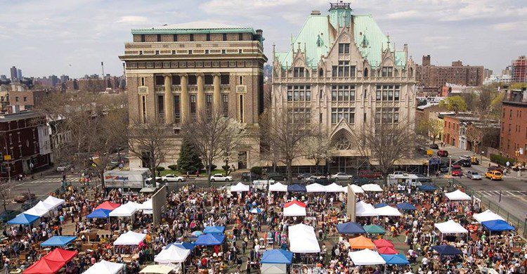 El mercado desde arriba. Brooklyn Flea Market (Facebook)