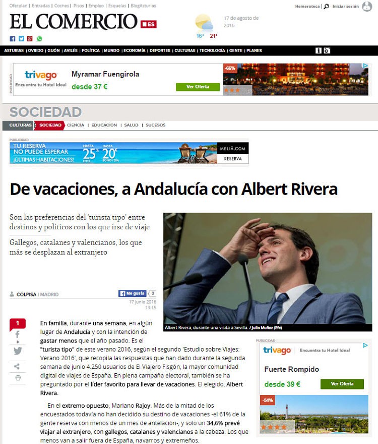 El Comercio ha sido otro que se ha nutrido de nuestros resultados.