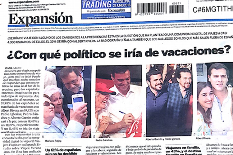 También hemos aparecido en la portada de la versión en papel de Expansión.