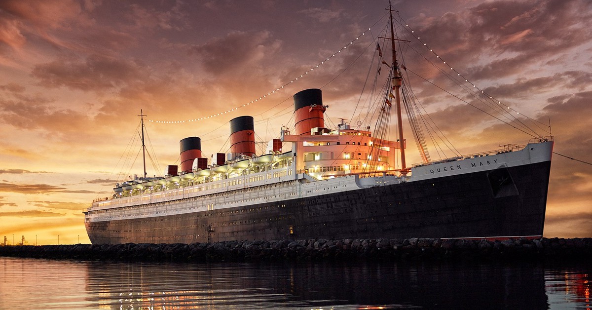 Vista del hotel-barco. The Queen Mary (Facebook)