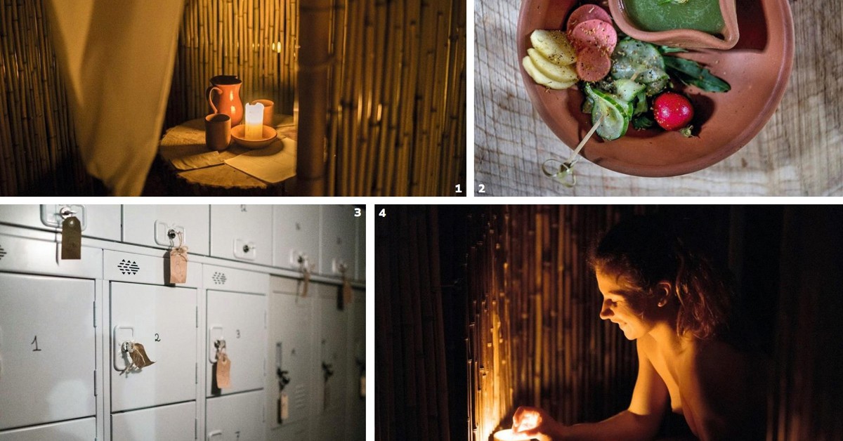 Mesa, plato, taquillas y camarera. The Bunyadi (Facebook)