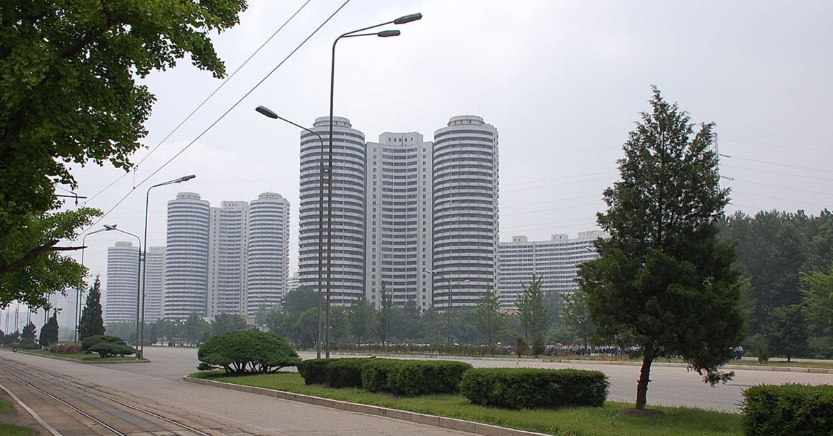 Rascacielos en Pyongyang (Stephan, Flickr)