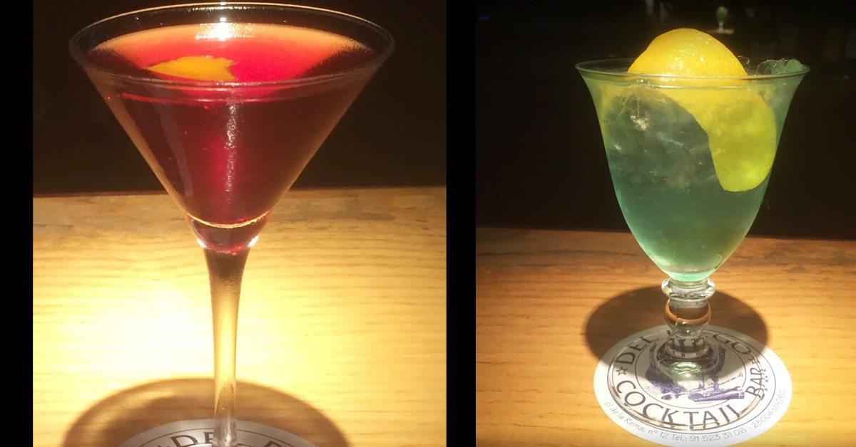 Algunos cócteles en la mesa (Del Diego Cocktail Bar, Google +)