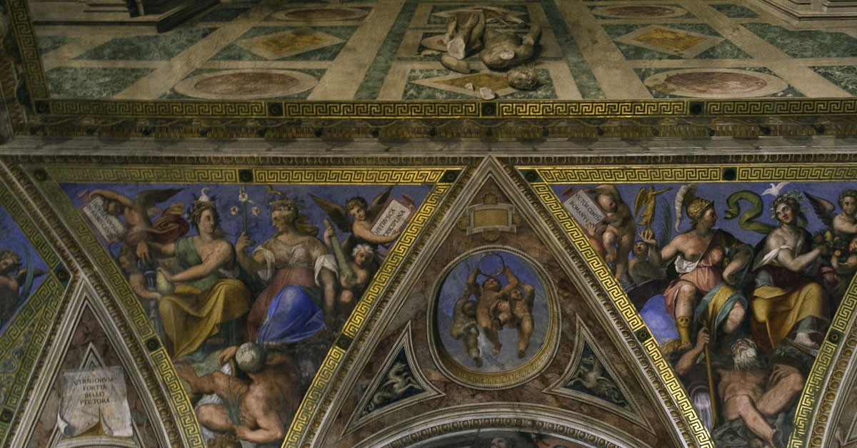 Torticolis mirando las pintaras del techo de los Museos Vaticanos de Roma (Flickr)