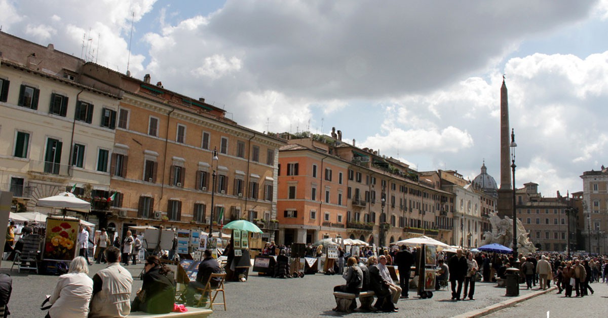 La romántica Piazza Navona de Roma (Flickr)