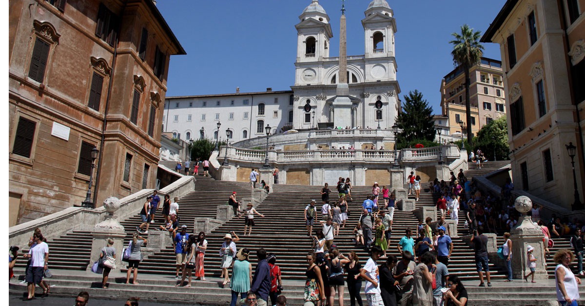 La cinematográfica Plaza de España de Roma (Flickr)